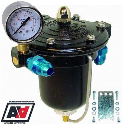 Malpassi Filter King Motorsport V8 Fuel Pressure Regulator & Sytec Gauge AN6