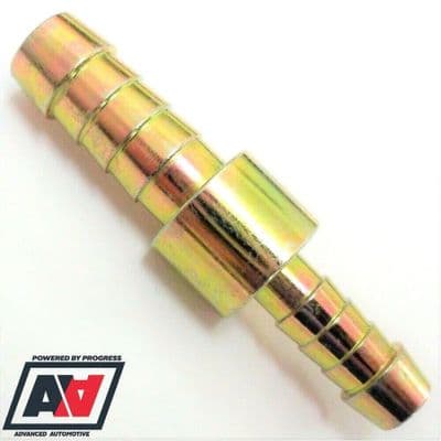 Metal Hose Joiner Connector Reducer For 8mm To 6mm Bore Pipe Plated Steel
