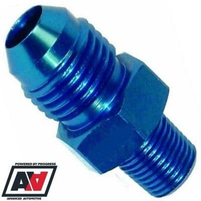 Mocal Aeroquip Male Dash -6 AN6 To 1/8th NPT Alloy Fuel Union Anodised Blue