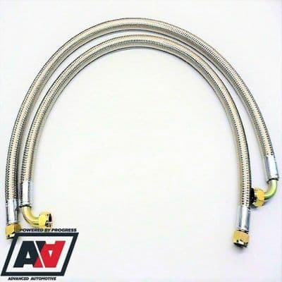 Mocal Oil Cooler 33 Inch & 36 Inch Braided Oil Lines 1/2 BSP Fittings