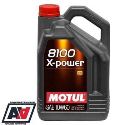 Motul 8100 X-Power 10w-60 High Performance Engine Oil 100% Synthetic 5 Litres