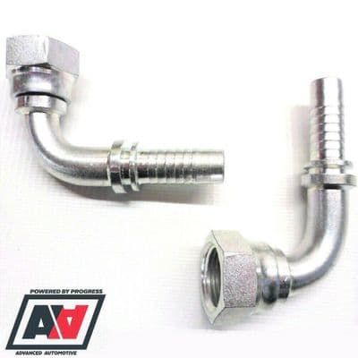 OIL COOLER HOSE FITTINGS - 2 x 1/2 Inch BSP Female 90deg For 1/2