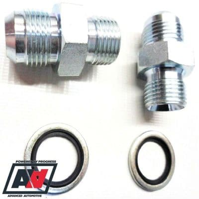 OIL COOLER PIPE HOSE FITTINGS M22x1.5 AN-6 Male Male Adaptors & Dowty Seals