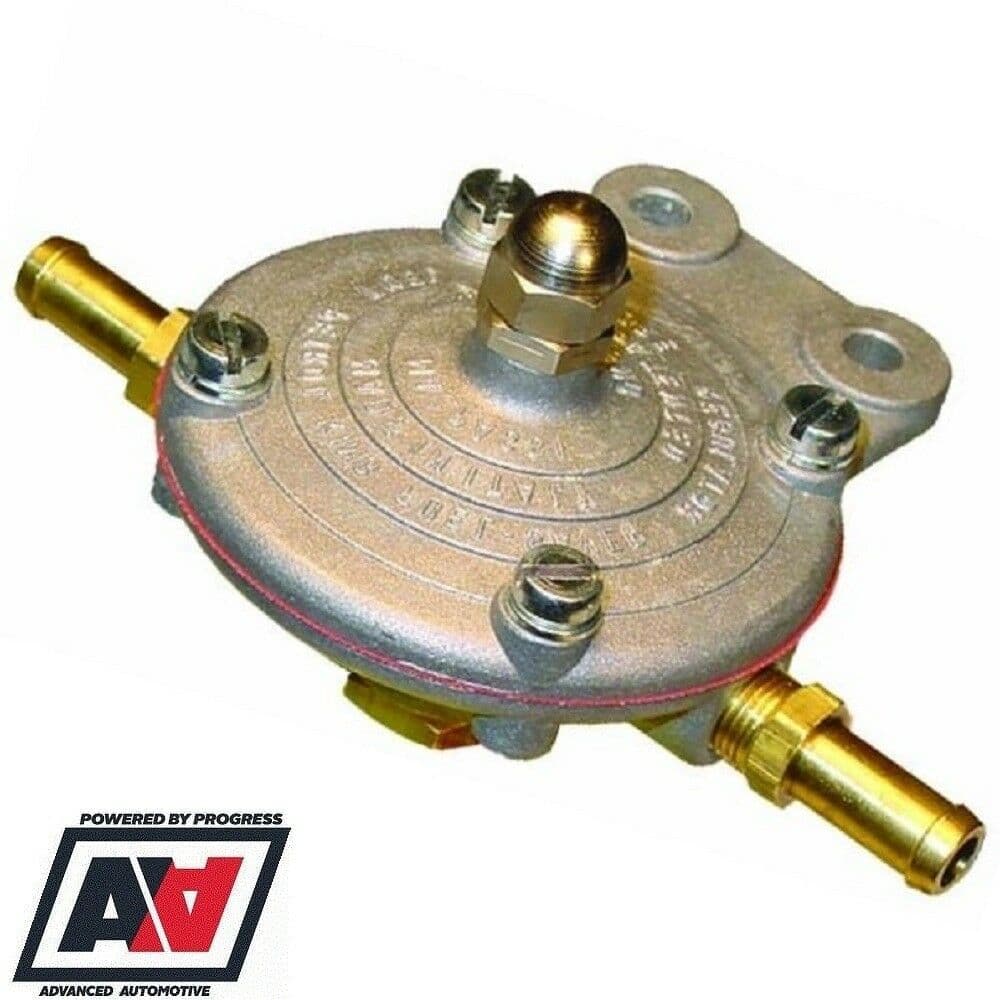 PETROL KING FUEL PRESSURE REGULATOR FOR CARBS 1.5 TO 5 PSI WITH 8mm