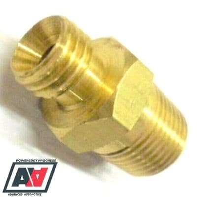 Pipe Line Adaptor For TIM 006 Gauge Hose To 1/8 NPT Brass Male Male Concave