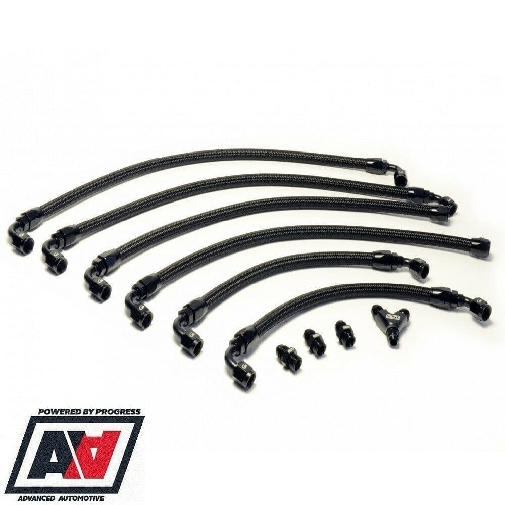 RCM Parallel Fuel Line Kit for Rotated Turbo Applications For Subaru