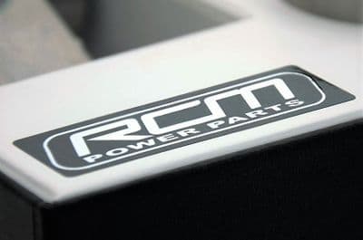 RCM Power Parts Branded Oblong 3D Plastic Decal