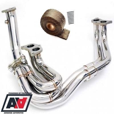 RCM Subaru Impreza Stainless Steel Exhaust Manifold Venturi Headers & Wrap