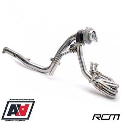 RCM SUBARU TWISTED TURBO UP/DOWNPIPE KIT FOR V-BAND GENII GARRETT TURBOCHARGERS