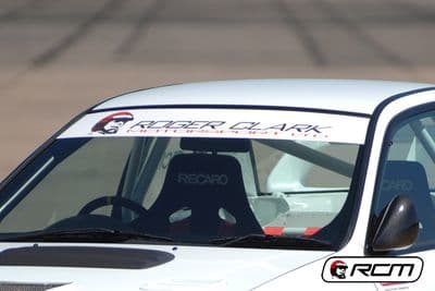 RCM White Logo Sunstrip Subaru Impreza GC8 (RCM376)