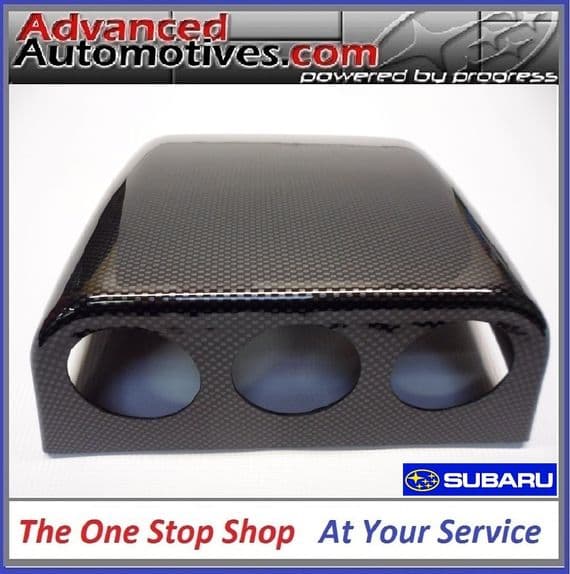 Revotec Carbon Fibre Effect Triple Gauge Pod Subaru Impreza GC8