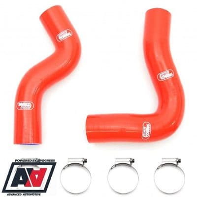 Samco Top & Bottom Red Radiator Hose Kit Subaru Impreza GC8 WRX STI 92-00