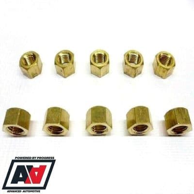 Subaru Impreza Legacy Forester Exhaust Manifold Turbo Brass Nuts M10 Fine x 10