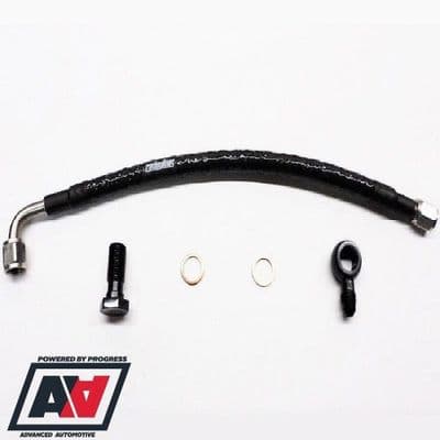 Subaru Impreza Turbo Oil Feed Pipe - For Garrett & MD Series With AN4 Male Inlet