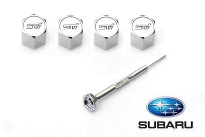 Subaru STI Anti-Theft Lockable Tire Valve Dust Caps (SDM5012)