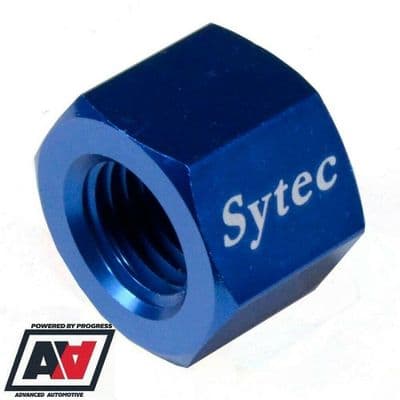 Sytec Bosch Walbro HI Fuel Injection Pump M12x1.5 Stub Cap Nut Blue Alloy