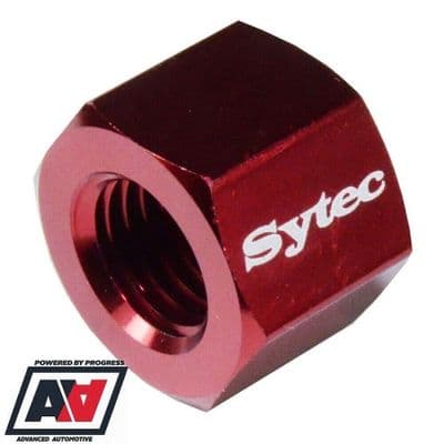 Sytec Bosch Walbro HI Fuel Injection Pump M12x1.5 Stub Cap Nut Red Aluminium