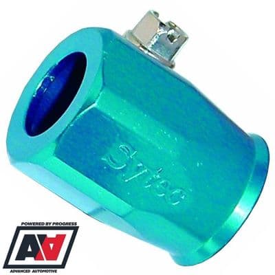 Sytec Braided Fuel Hose Jubilee Clip Clamp Finisher Blue Size 17.0mm OD -8