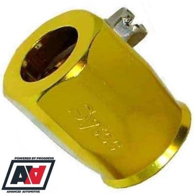 Sytec Braided Fuel Hose Jubilee Clip Clamp Finisher Gold Size 15.0mm OD -6
