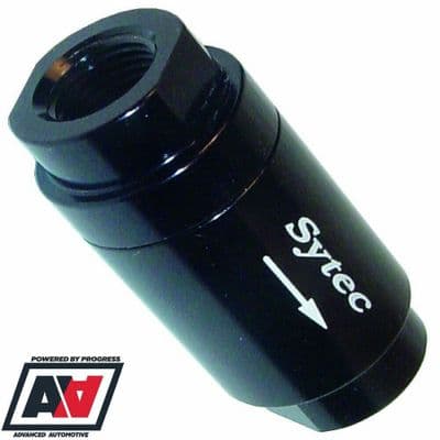 Sytec Competition 1/8 NPTF Thread Fuel Non Return Check Valve Black