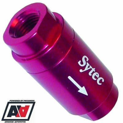 Sytec Competition 1/8 NPTF Thread Fuel Non Return Check Valve Red