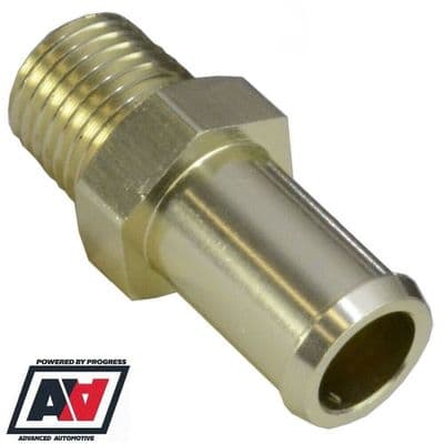Sytec Motorsport Alloy Straight Fuel Union 1/4 NPT Thread For 12mm Bore Hose