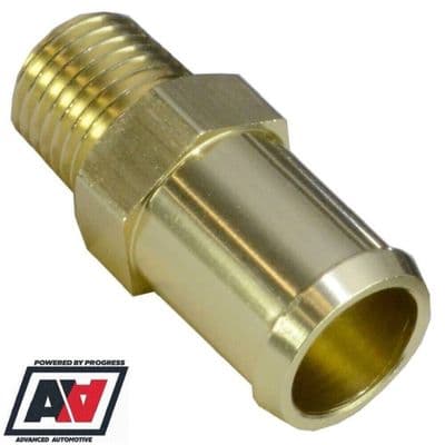 Sytec Motorsport Alloy Straight Fuel Union 1/4 NPT Thread For 15mm Bore Hose