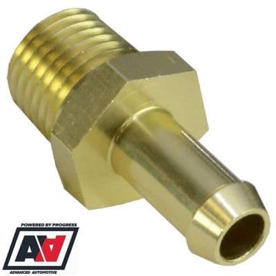 Sytec Motorsport Alloy Straight Fuel Union 1/4 NPT Thread For 8mm Bore Hose