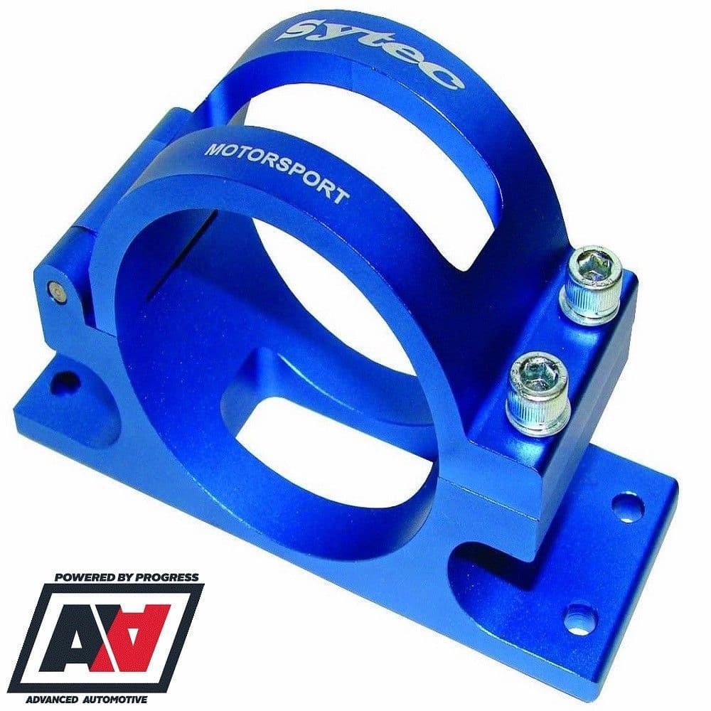 Blue 60mm Fuel Pump Filter Bracket Mounting Clamp – Fits Bosch 044 & External Pumps