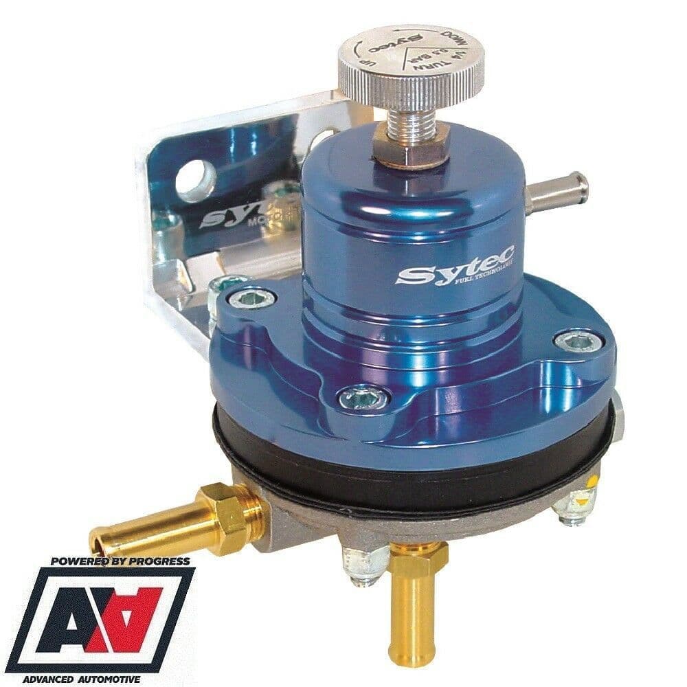 Sytec Motorsport Blue MSV Adjustable Fuel Pressure Regulator & Bracket