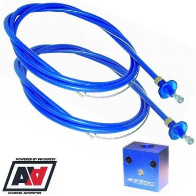Sytec Motorsport Blue Twin Throttle Cable And Pedal Block Kit 1.3 Metre Length