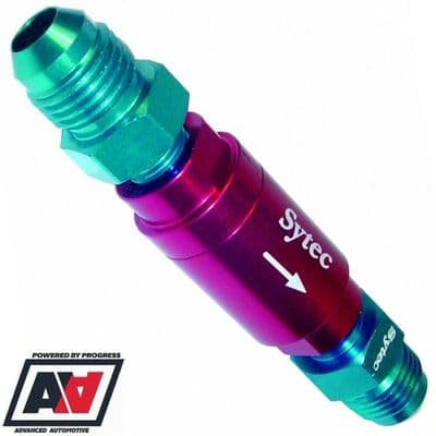 Sytec Motorsport One Way Non Return Check Valve JIC 6 AN6 Adaptors Red Body
