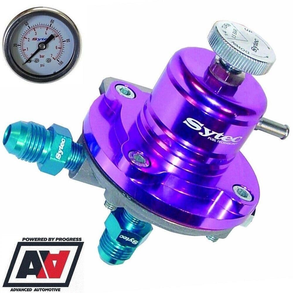 Sytec Motorsport Purple SAR Adjustable Fuel Pressure Regulator & Gauge