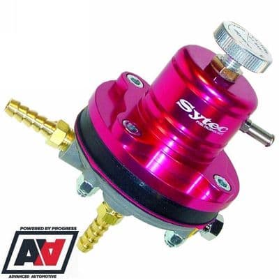 Sytec Motorsport Red MSV Adjustable Fuel Pressure Regulator 1:1 8mm Hose Tails