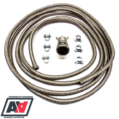 Turbo In Car Adjustable Boost Control Valve Kit With Stainless Braided Hose