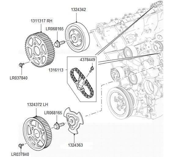 Camshaft Timing Chain Tensioner For BMW & Land Rover – Right Cylinder 1-4 (PARTS2AUDICOM)