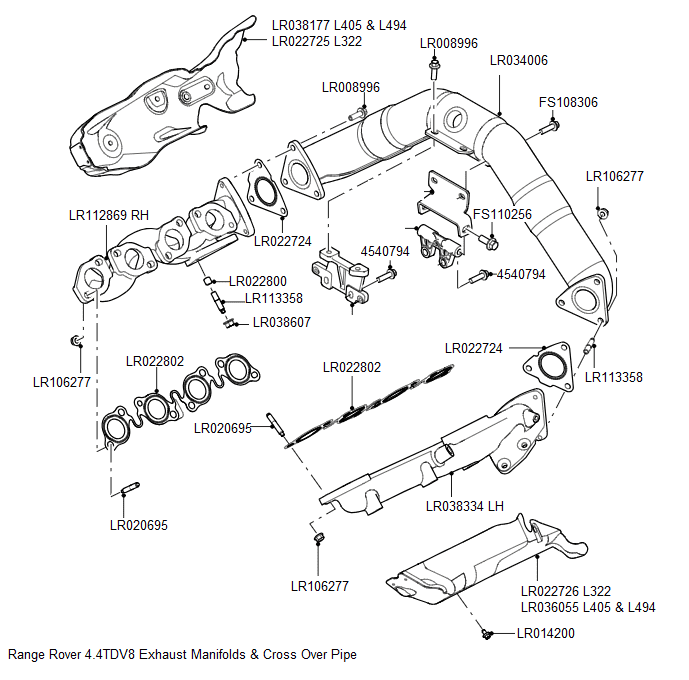 Exhaust Manifolds & Cross Over Pipe