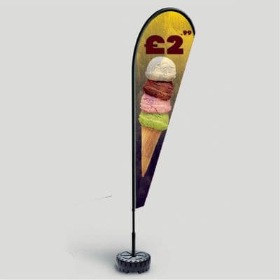 Small Teardrop Flag (1515 x 687 mm)