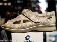 ACORN  db Easy b 6E-8E EXTRA WIDE sandals in taupe beige Extra wide shoes ideal for orthotics from near Basingstoke