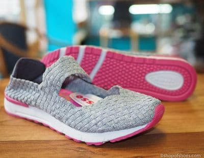 Adesso all elastic upper amazingly light summer bar shoe in Grey