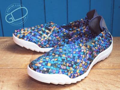 Adesso Caitlin  elastic upper light multi coloured shoe 