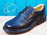 Affordable black leather extra deep and wide fitting mens shoe. from our Hampshire shop in Whitchurch between Newbury, Berkshire, Winchester Hampshire, Basingstoke and Andover