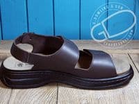 Alfie adjustable open wider fit leather mens summer sandal