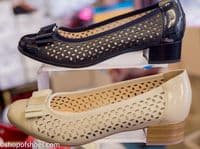 Alpina Alba punched leather summer court shoe. A really special shoe and available now to try on in store if you're passing our Whitchurch Hampshire shop near Basingstoke, Newbury, Winchester and Andover