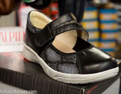 Alpina Kala soft sided leather velcro bar shoe