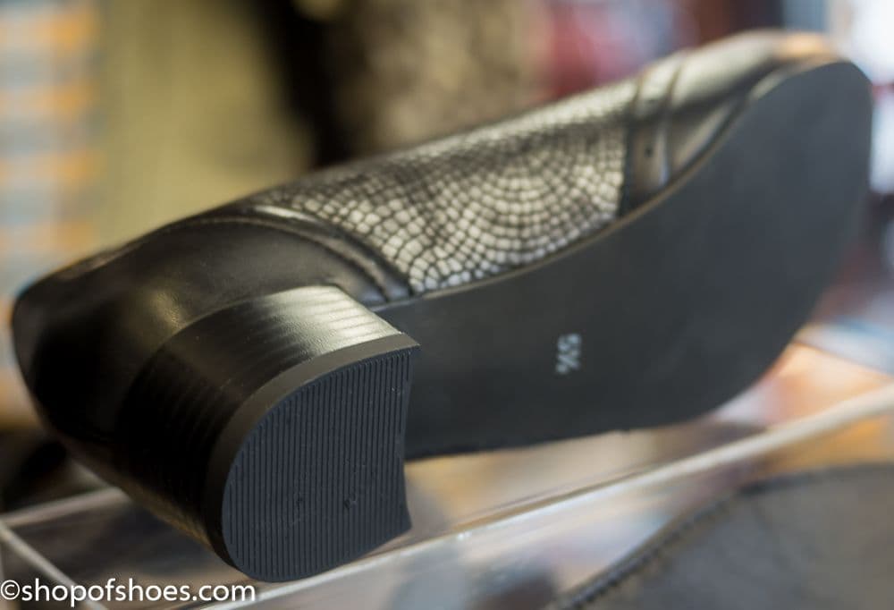 Mosaic ladies stretch black patent leather occasion shoe dress to