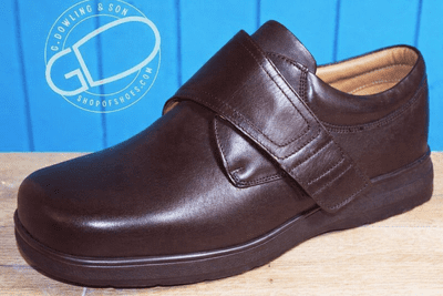 Benny, DB Easyb extra wide extra deep 4E wide fit mens shoe in brown