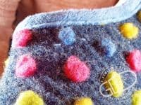 spotty modern Ladies mule Slippers. Available online or from our Whitchurch Hampshire Shop between Newbury Berkshire, Winchester, Basingstoke and Andover.