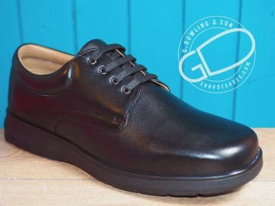 Bob black 2v extra deep and wide fitting laced shoe
