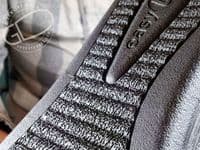 versatile 2E-4E 2V variable fit navy canvas summer shoe with pretty raised stitching and petal motif punching detail from an Db Easy b wide fit specialist near Basingstoke Hampshire.